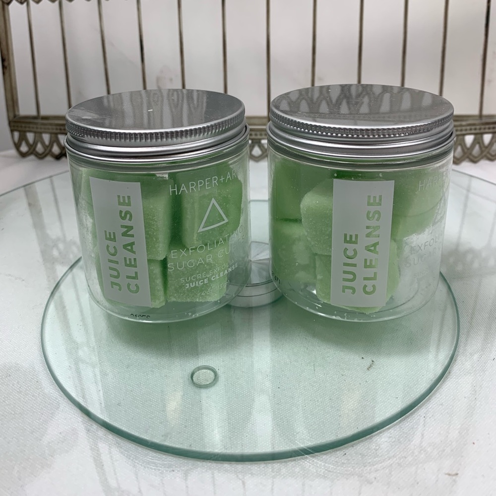 - Juice Cleanse Exfoliating sugar cubes.